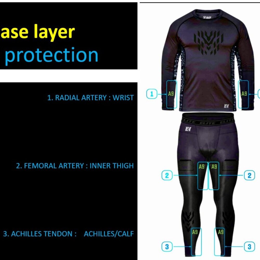 Elite Hockey Protective Compression Pants, Size Jr. Large